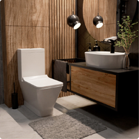 AQUAme AQM1005PRO безободковый, с бачком, с сиденьем микролифт, белый глянцевый