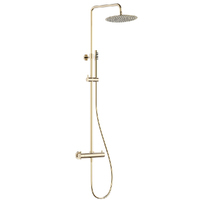 AQUAme Siena AQM8006BG золото шлифованное, со смесителем и термостатом, без излива