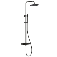 AQUAme Siena AQM8006MB черный матовый, со смесителем и термостатом, без излива