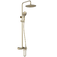 AQUAme Siena AQM8008GG золото, со смесителем, термостатом и изливом