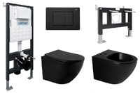 Abber Bequem AC1100MB-AC0105-AC0120MB-AC1150MB-AC0101P безободковый, крышка микролифт, черный матовый