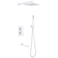 Abber Daheim AF8250W с изливом и термостатом, белая матовая