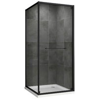 Abber Schwarzer Diamant 100x100 AG0A100B стекло прозрачное, профиль черный