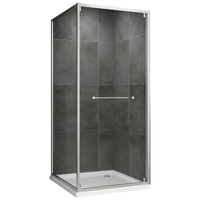 Abber Schwarzer Diamant 90x90 AG0A090 стекло прозрачное, профиль хром