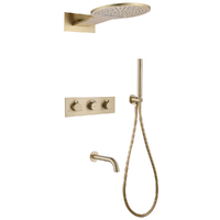 Abber Wasser Kreis AF8150G с изливом, с термостатом, золото матовое