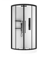 Acquazzone Omega 90х90 90 BLACK стекло прозрачное, профиль черный