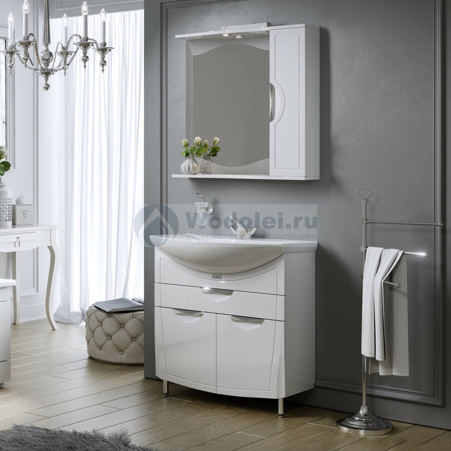 Мебель для ванной Alavann Monaco 80 белый