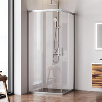 Am.Pm Gem 90x90 W90G-403-9090MT стекло прозрачное, профиль хром матовый