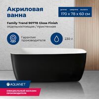 Aquanet Family 170x78 90778-GW-MB белая, черная
