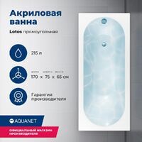 Aquanet Lotos 170x75 00311882 с каркасом, белая