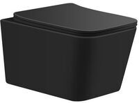 Aquanet Tavr 2.0 W MB безободковый, с крышкой микролифт, черный матовый