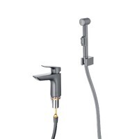 Акватек Вега AQ1012BGM с гигиеническим душем, оружейная сталь