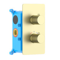 Акватек Европа AQ1392BG термостатический, 2 режима, золото шлифованное