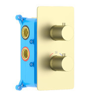 Акватек Европа AQ1393BG термостатический, 3 режима, золото шлифованное