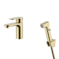 Акватек Ника AQ1812BG с гигиеническим  душем, шлифованное золото