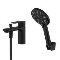 Акватек Ника AQ1844MB с душевой лейкой, черный матовый