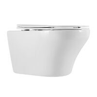 Art-Max GINA AM218CHR/SC безободковый, с сиденьем микролифт, белый