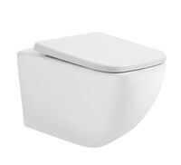 Art-Max MAXIMA AM010CHR/AM2032SC безободковый, с сиденьем микролифт, белый