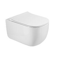 Art-Max MONZA AM232CHR/SC безободковый, с сиденьем микролифт, белый