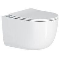 Art-Max NAPOLI AM100CHRV/SC безободковый, с сиденьем микролифт, белый