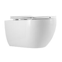 Art-Max SIENA AM221CHR/SC безободковый, с сиденьем микролифт, белый