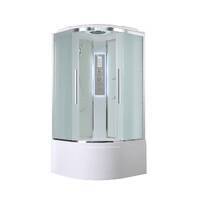 AvaCan 100x100 EM5010LED с подсветкой, гидромассажем, стекло матовое, профиль хром