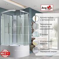 AvaCan 100x100 EM5010NT без крыши, стекло прозрачное, профиль хром