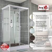 AvaCan 100x80 V2810 стандартная, стекло прозрачное, профиль хром