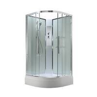 AvaCan 110x110 EM3011NT без крыши, стекло прозрачное, профиль хром