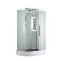 AvaCan 110x80 EM2811RLED с гидромассажем и подсветкой, стекло матовое, профиль хром, правая