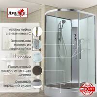 AvaCan 110x80 EM2811RNT без крыши, стекло прозрачное, профиль хром, правая