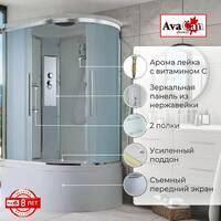 AvaCan 110x80 EM5811L стандартная, стекло матовое, профиль хром, левая