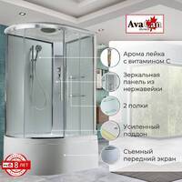 AvaCan 110x80 EM5811RT стандартная, стекло прозрачное, профиль хром, правая