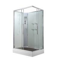 AvaCan 110x90 K2011N без крыши, стекло прозрачное, профиль хром