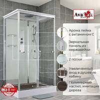 AvaCan 110x90 V2011 стандартная, стекло прозрачное, профиль хром