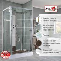 AvaCan 110x90 Z1911 стандартная, стекло прозрачное, профиль хром