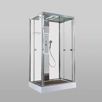 AvaCan 110x90 Z1911LEDMT с подсветкой, гидромассажем, стекло прозрачное, профиль хром