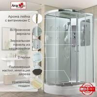 AvaCan 120x80 A2812R стандартная, стекло прозрачное, профиль хром, правая