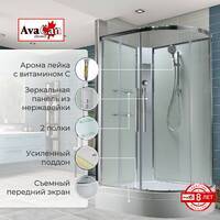 AvaCan 120x80 EM3812LNT без крыши, стекло прозрачное, профиль хром, левая