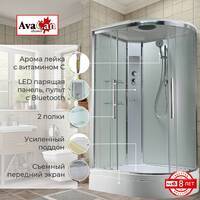 AvaCan 120x80 EM3812LT стандартная, стекло прозрачное, профиль хром, левая