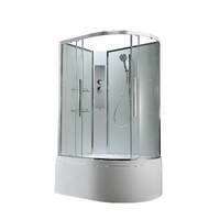 AvaCan 120x80 EM5812LNT без крыши, стекло прозрачное, профиль хром, левая