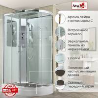 AvaCan 120x90 A2912L стандартная, стекло прозрачное, профиль хром, левая