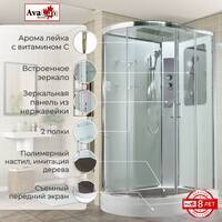 AvaCan 120x90 A2912R стандартная, стекло прозрачное, профиль хром, правая