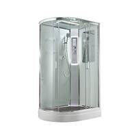 AvaCan 120x90 A2912RLED с подсветкой, гидромассажем, стекло прозрачное, профиль хром, правая