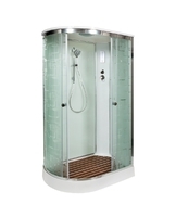 AvaCan 120x90 EM2012REL с электрикой, стекло узорчатое, профиль хром, правая