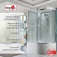 AvaCan 120x90 EM5912LT стандартная, стекло прозрачное, профиль хром, левая