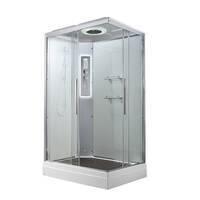 AvaCan 120x90 K2012LED с подсветкой, гидромассажем, стекло прозрачное, профиль хром