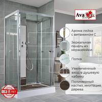 AvaCan 120x90 Z1912 стандартная, стекло прозрачное, профиль хром