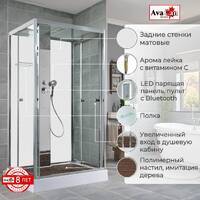AvaCan 120x90 Z1912MT стандартная, стекло прозрачное, профиль хром