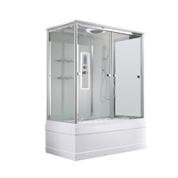 AvaCan 150x85 V5015LED с подсветкой, гидромассажем, стекло прозрачное, профиль хром